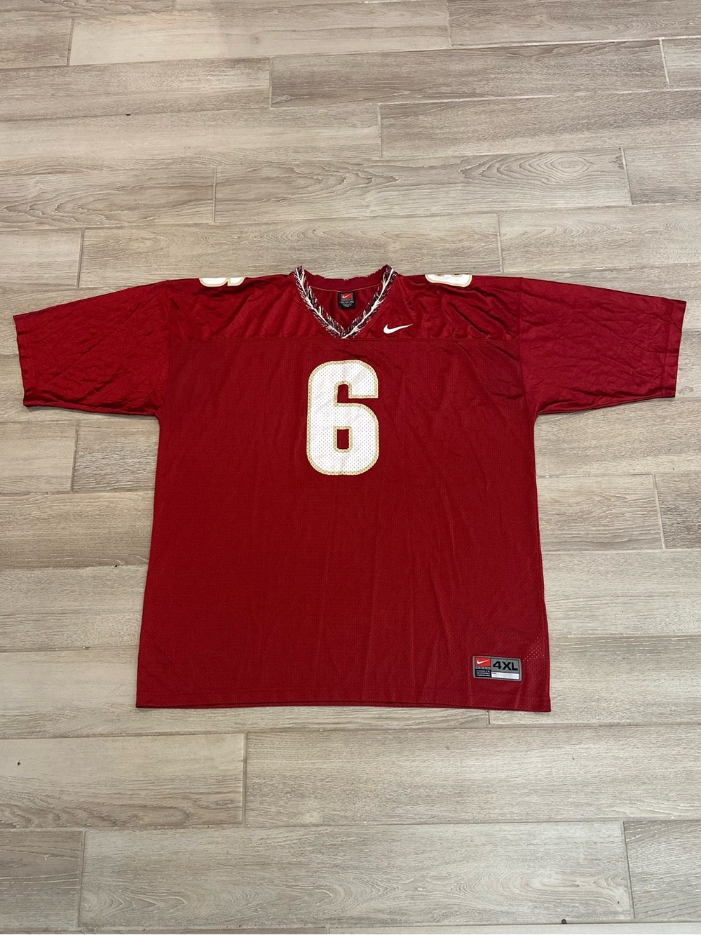 VTG Nike Florida State University #6 Football Jersey, Size: 4XL
